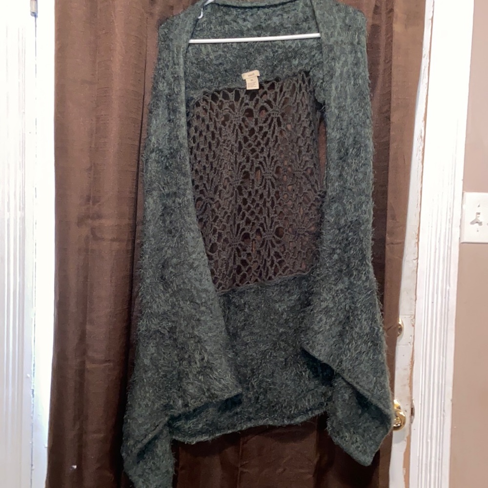 green cardigan sweater vest, size xl women’s